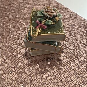 Floral Ceramic Book Decor
